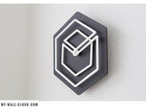 Clock Modern Wood Black and White My Wall Clock